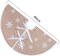 48 In Christmas Tree Skirt Countryside Burlap Tree Skirt White Snowflake Printed Xmas New Year Holiday Decorations Indoor Outdoor